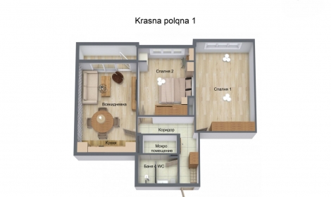 3-СТАЕН – 70,75м2  Ж.К. КРАСНА ПОЛЯНА 1